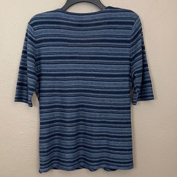 Lauren Ralph Lauren Linen Wrap Top Size M - Picture 2 of 4